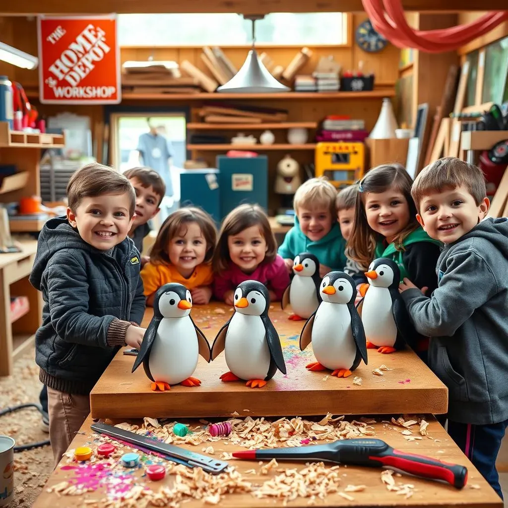 Home Depot Kids Workshop: Penguin Ornament Fun